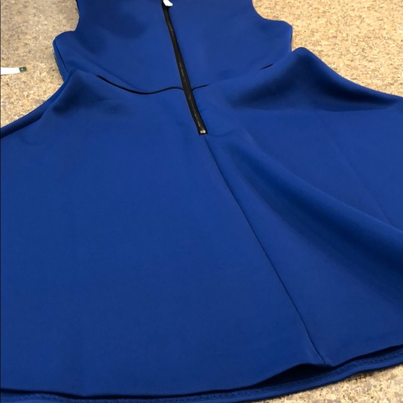NWT REED XS Blue and Black Scuba Fit & Flare Dress - Picture 15 of 16